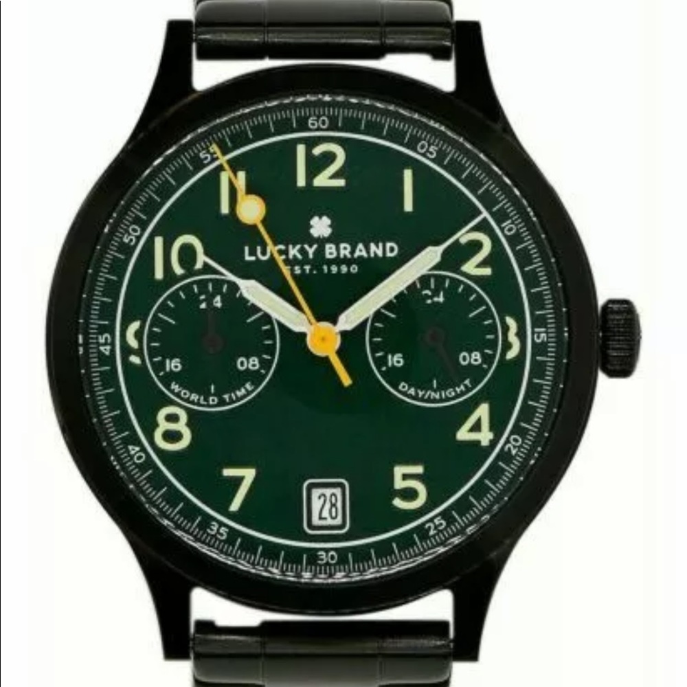 Lucky Brand Men's Jefferson Black Watch NEW